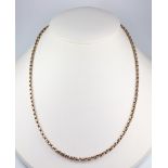A 9ct yellow gold belcher link necklace 11.8 grams, 48cm