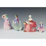 Four Royal Doulton figures - Sweet Anne HN1813, Miss Demure HN1402, Penelope HN1901 and Dinky Doo