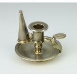 A William IV silver miniature chamber stick with engine turned decoration London 1836, maker TD