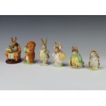 Five Beswick Beatrix Potter figures all with brown stamps to the base - Timmy Willy, Samuel