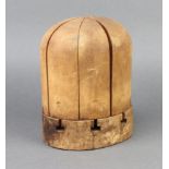 Rossiter, a 1920's 8 section domed adjustable hat block marked 128, the base impressed Rossiter 1030