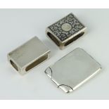 A silver match book holder Birmingham 1934, 2 match sleeves, gross weight 64gms