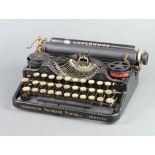 An Underwood portable manual typewriter