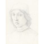 D Maclise, pencil sketch unsigned, portrait study of a gentleman 15.5cm x 11.5cm, label on verso