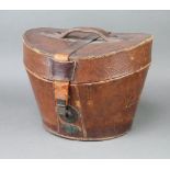 Woodrow of Glasgow, a gentleman's black silk top hat size 7, together with a leather carrying case