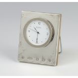 A silver mounted time piece, Sheffield 2000, 7cm