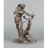 Franklin Mint, a bronze figure "Indianer Auf Der Jagd" by Jim Ponter for the Karl May Museum