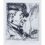 Walter Richard Sickert (1860-1942), etching inscribed and dated Sickert Kensington Gardens 1925, H