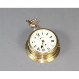 F W Elliott, an Elizabeth II ward room style timepiece, the 14cm dial with Roman numerals,