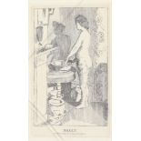 Walter Richard Sickert (1860-1942), etching "Sally" with Leicester Galleries label to the back, 17cm