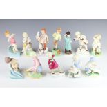 A set of 12 Royal Worcester calendar figures, modelled by F G Doughty 16cm