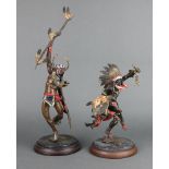 Franklin Mint, after R F Murray, two bronze figures - "Spirit of Thunderbird" 23cm h and "Spirit