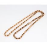 A 9ct yellow gold rope twist necklace 15.2 grams, 60cm