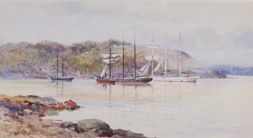 Claude Hamilton Rowbotham 1939 (1864-1949), watercolour signed "Vessels of Trefusio, Falmouth
