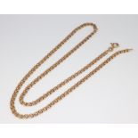 A 9ct yellow gold necklace 42cm, 6.8 grams