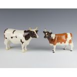 A Beswick figure "Ayrshire Bull, White Hill Mandate" no.1454B, designed by Colin Melbourne, gloss