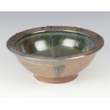 A Studio Pottery bowl with Celtic design 17cm