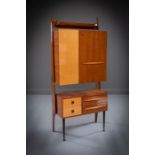 A ROSEWOOD AND MAPLE CABINET