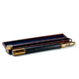 GEO GOWLAND, LIVERPOOL, A FINE 19th CENTURY LACQUERED BRASS AND LEATHER BOUND SINGLE DRAW TELESCOPE,