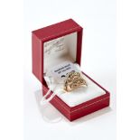 A 9CT GOLD DIAMOND SET RING, size R 1/2, and a 9ct gold diamond set MILLENNIUM 2000 RING,