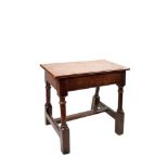 AN 18th CENTURY OAK JOINT STOOL,