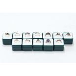 TWELVE SILVER STONE SET DRESS RINGS, all stamped .925 (12).