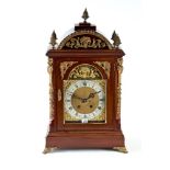 A LATE 19th CENTURY ORMOLU MOUNTED MAHOGANY BRACKET CLOCK,