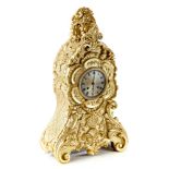 ROBLIN, PARIS, A 19th CENTURY ROCOCO INFLUENCE, GILT WOOD AND GESSO MANTEL CLOCK,