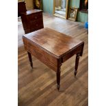 A 19th CENTURY MAHOGANY PEMBROKE TABLE,