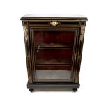 A LATE 19th CENTURY ORMOLU MOUNTED EBONIZED PIER CABINET,