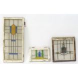 Three early 20thC stained glass windows (3) Please Note - we do not make reference to the