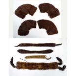 Vintage clothing / fashion: A quantity of vintage fur accessories to include a fur collar, 2