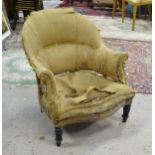 A 19thC library chair. Approx. 30" high overall Please Note - we do not make reference to the