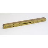 A 20thC brass mounted spirit level, marked W. Marples & Sons, Sheffield to top, impressed with broad
