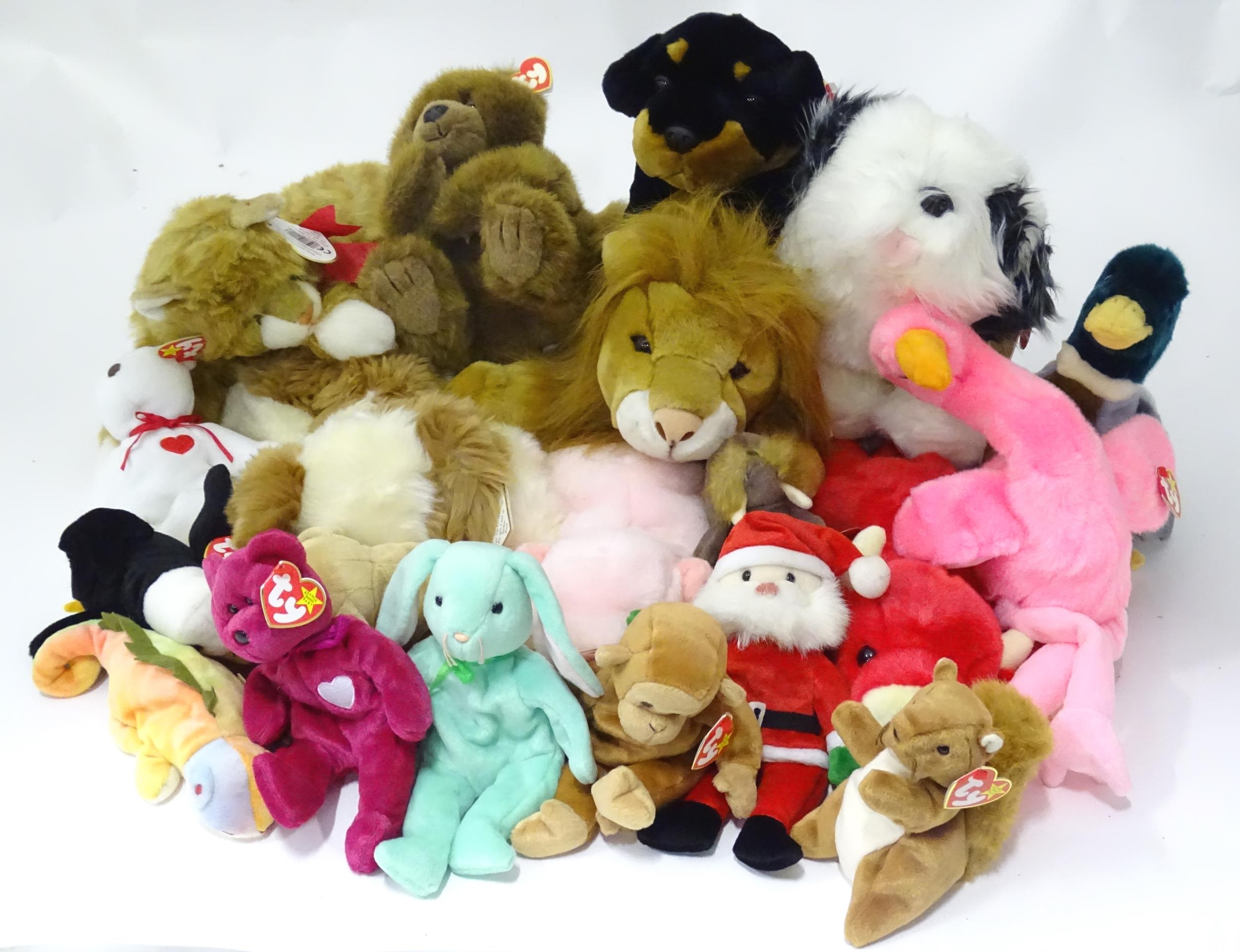 A large quantity of Keel Toys and TY Beanie Baby and Beanie Buddy soft toys, to include dogs, lions, - Bild 4 aus 4
