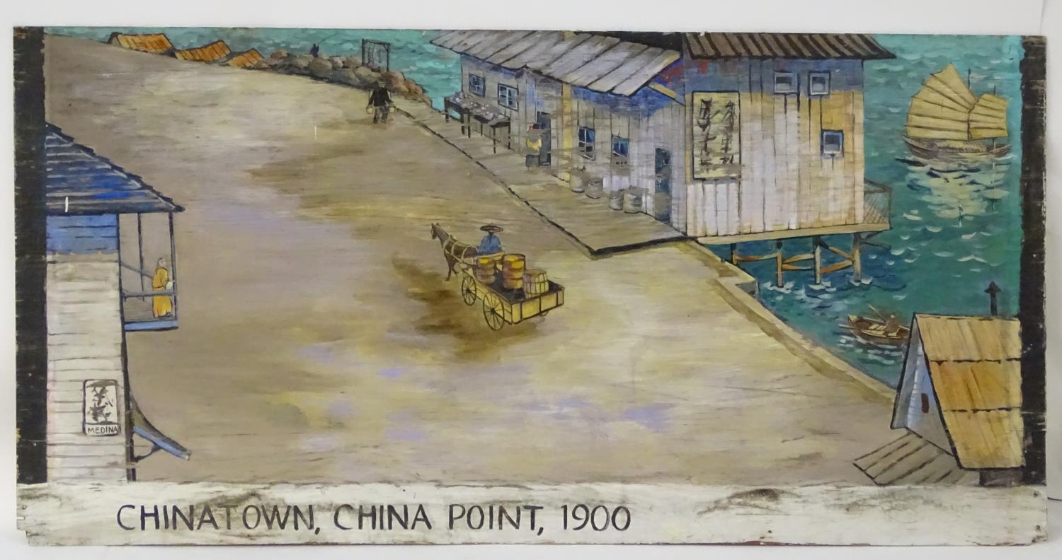 Virginia Medina, 20thC, American School, Mural, Chinatown, China Point, 1900, sponsored by The - Bild 4 aus 5