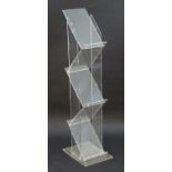 Vintage retro, Mid-century Modern : A transparent Perspex book / magazine column with five display