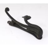 A cast door knocker modelled as a stylised wyvern Please Note - we do not make reference to the