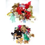 A large quantity of TY beanie baby soft toys, to include Britannia, Birthday Bear, Goatee the