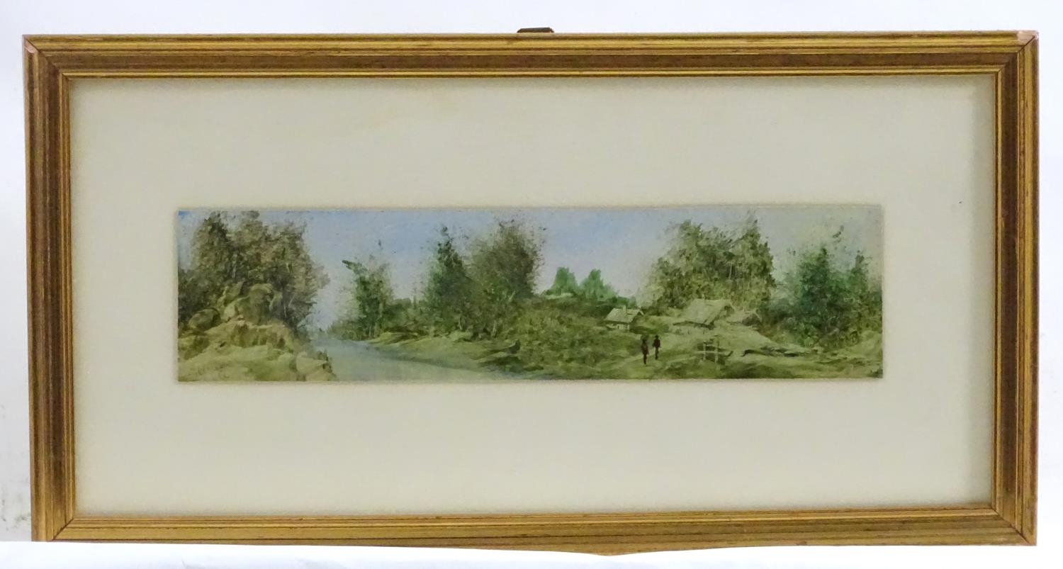 Indistinctly signed Gliaus ?, Early 20th century, Italian School, Oil on paper, A landscape scene