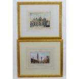 Two 19th century Venice engravings comprising Piazzette Di San Marco, Venezia, after Marco Moro, and