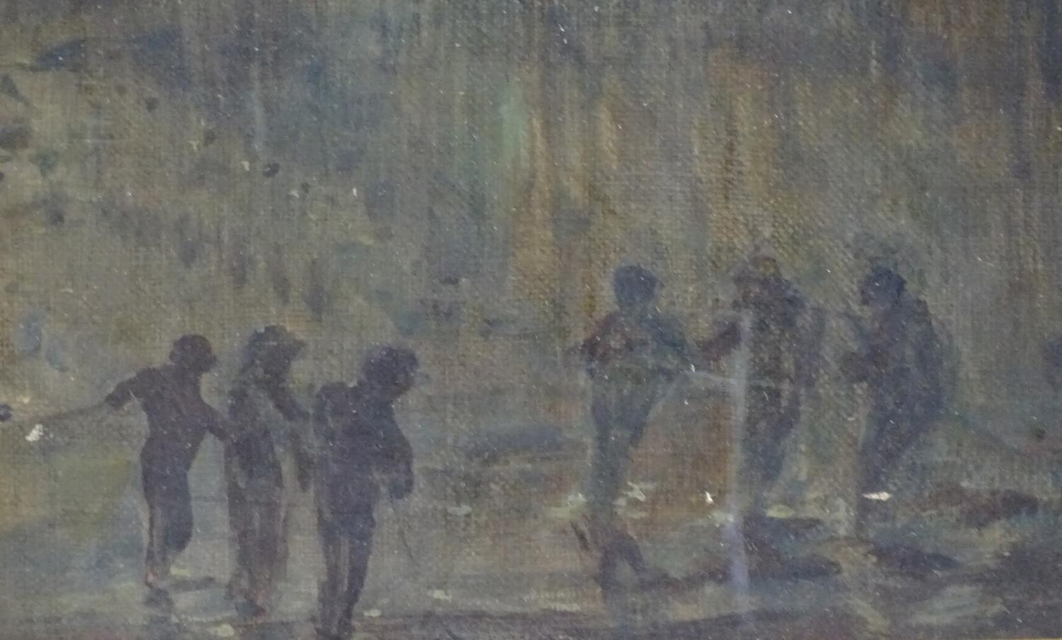 Indistinctly signed Lachlan, 19th century, Scottish School, Oil on canvas laid on board, Fishermen - Bild 3 aus 6