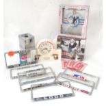 A quantity of assorted items to include a novelty clock, a ceramic Guinness clock - Opening Time