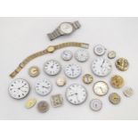 A quantity of assorted watches, watch movements, parts, etc. Please Note - we do not make