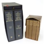 Boxed compact Edition of Oxford English Dictionary and Shakespeare in 4 volumes, comedies,