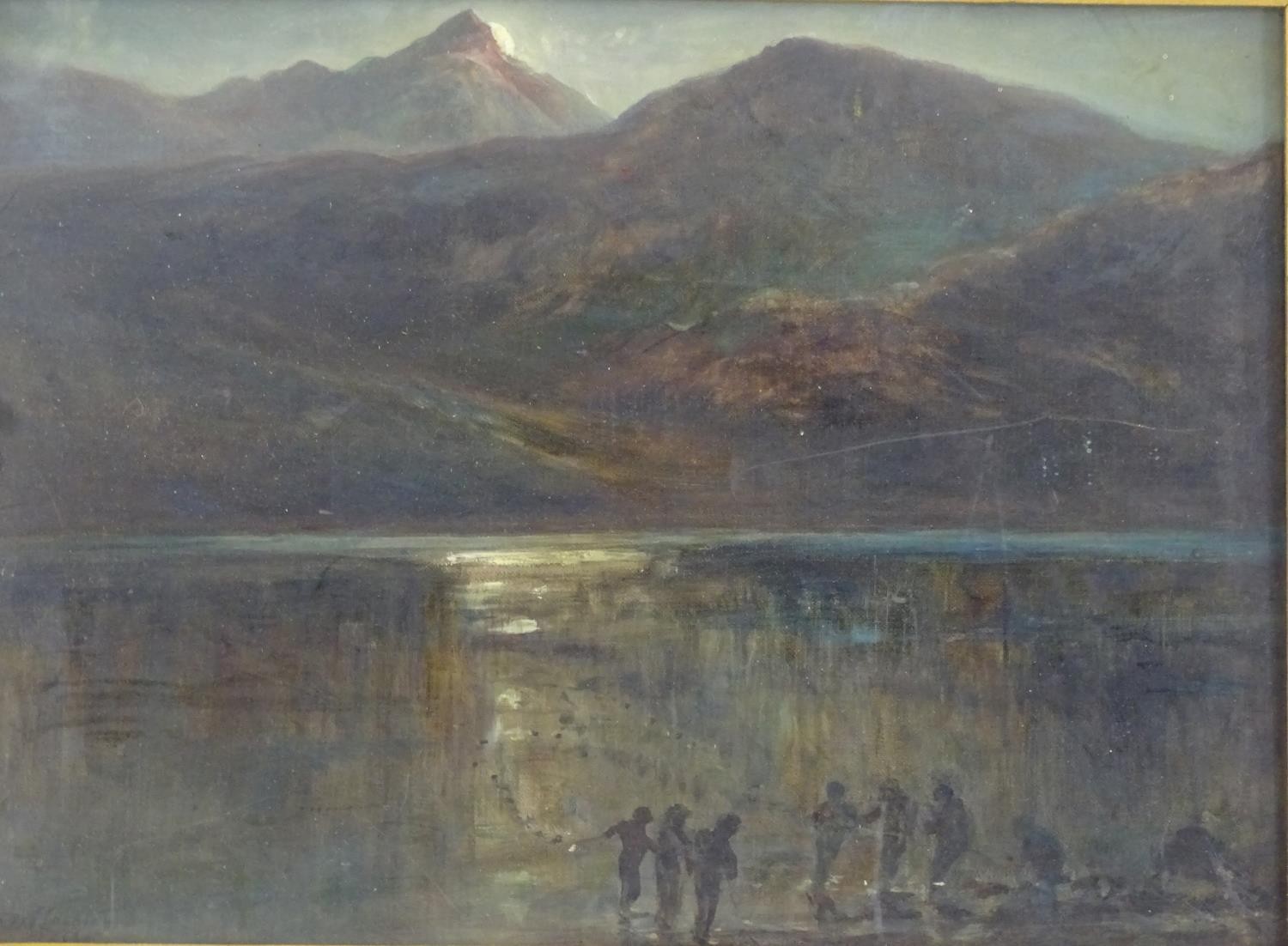 Indistinctly signed Lachlan, 19th century, Scottish School, Oil on canvas laid on board, Fishermen - Bild 2 aus 6