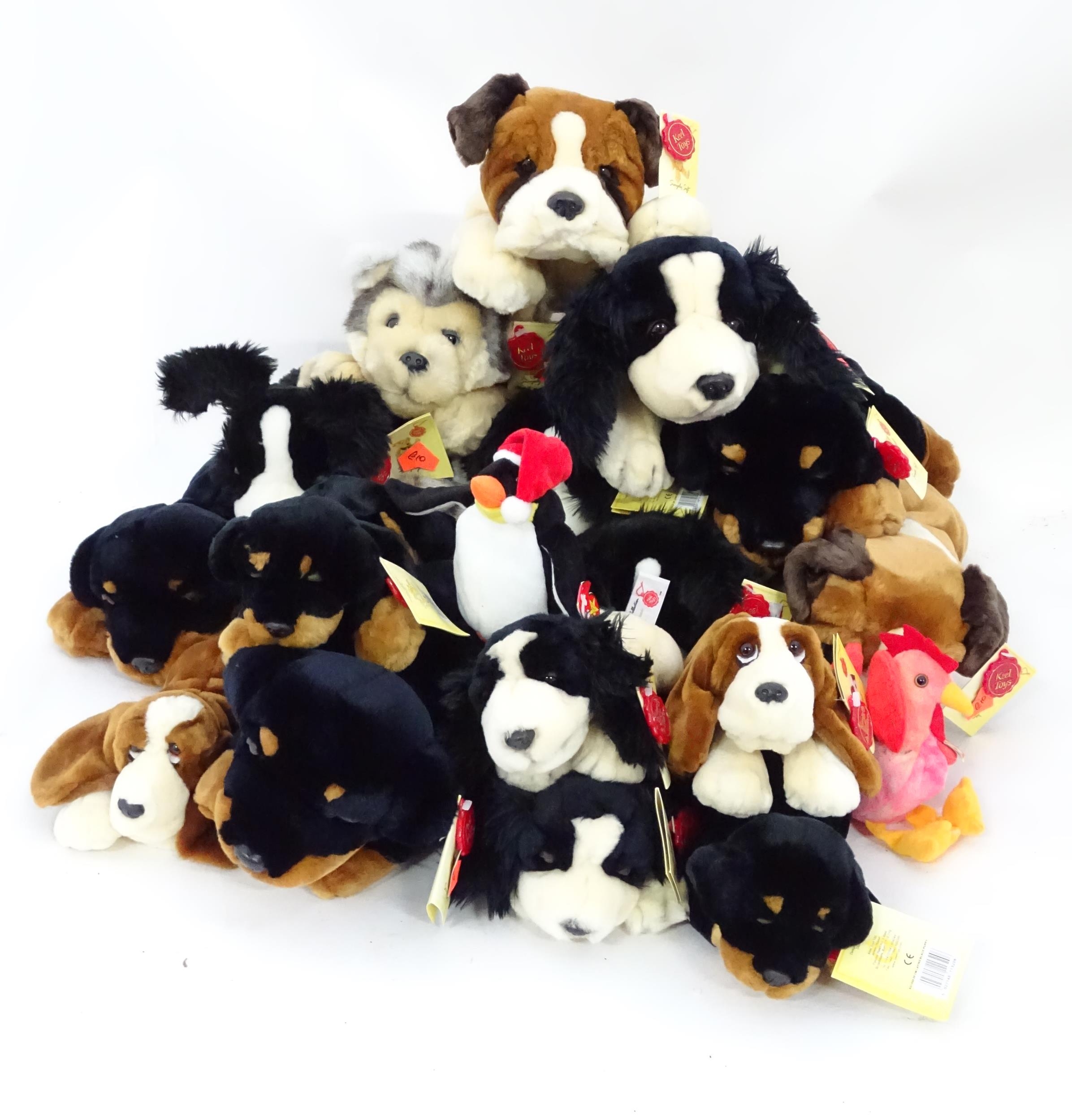 A quantity of Keel Toys and TY Beanie Baby soft toys, to include Millenium bear, Strut the cockerel, - Bild 2 aus 10