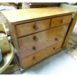 A 19thC chest of drawers comprising 2 short over 3 long drawers Please Note - we do not make