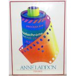 A modern art poster for artist Anne Laddon featuring her pop art print Super Exposure. Approx. 35" x