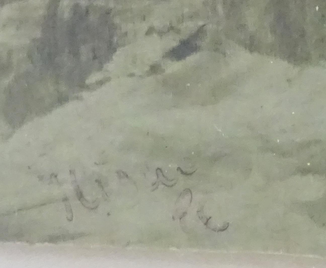 Indistinctly signed Gliaus ?, Early 20th century, Italian School, Oil on paper, A landscape scene - Bild 4 aus 5